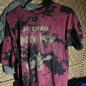 Mickey Mouse Tie-Dye T-Shirt - Red and Black